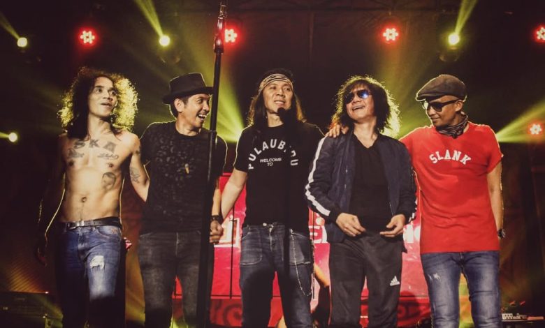 Slank saat peluncuran album Republik Fufufafa dan perilisan lagu Rusak Ancur di Markas Potlot.
