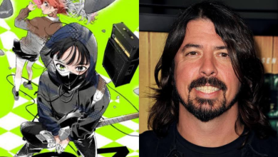 Dave Grohl dan visual anime The Guy She Was Interested in Wasn't a Guy at All yang menggunakan lagu Breed dari Nirvana sebagai opening.
